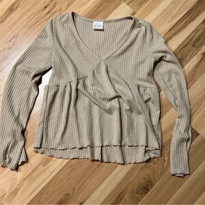 V Neck Long Sleeve Top